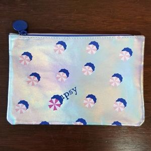 Umbrella Print Holographic Makeup Bag Ipsy New